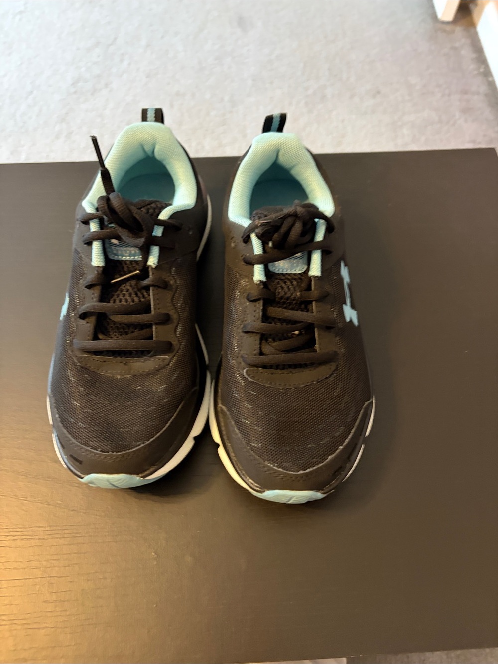 Under Armour Women Black Sneakers with Light Blue Lining